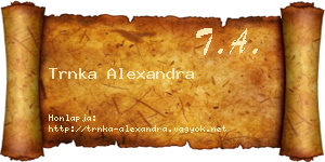 Trnka Alexandra névjegykártya